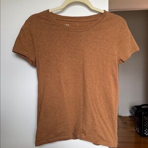 J. Crew Women's Short Sleeve Crewneck Tee in Warm Brown